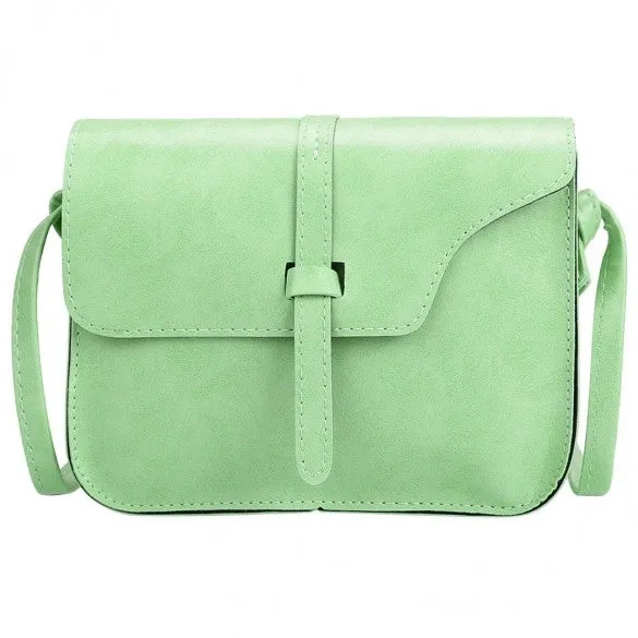 Women Fashion Retro Synthetic Leather Mini Solid Handbag Cross Body Shoulder Bags