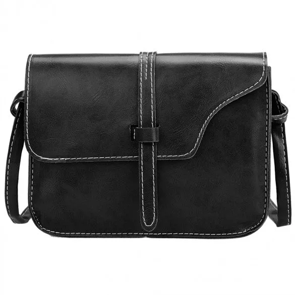Women Fashion Retro Synthetic Leather Mini Solid Handbag Cross Body Shoulder Bags