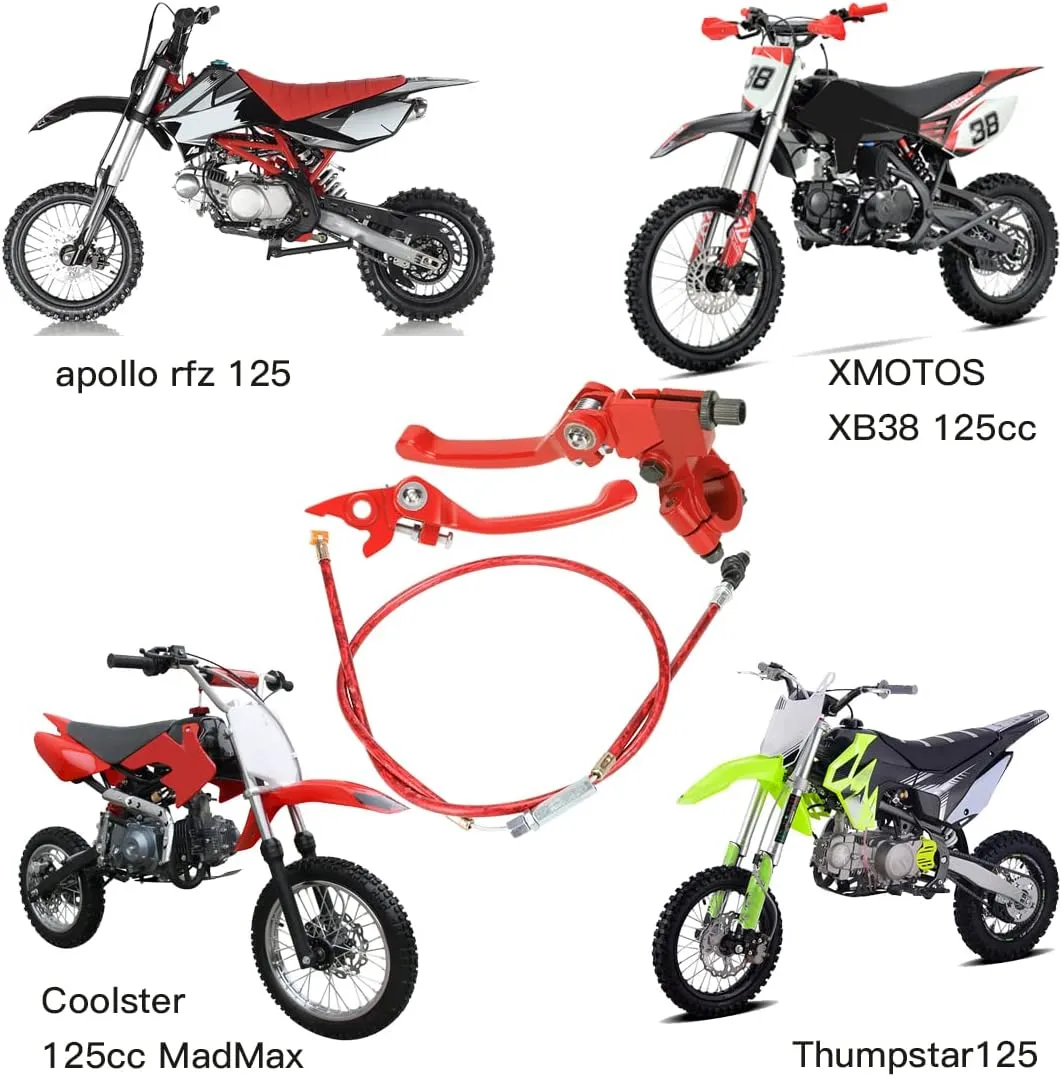 YOXUFA 7/8 Folding Brake Clutch Lever Handle Perch with Cable for 110cc 125cc 140cc 150cc SSR125 RFZ YZ Ruckus TaoTao DB17 DB27 Apollo DBX15 DBX18 DBX19 Z20 Xmotos Thumpstar Kayo Piranha Pit Dirt bike